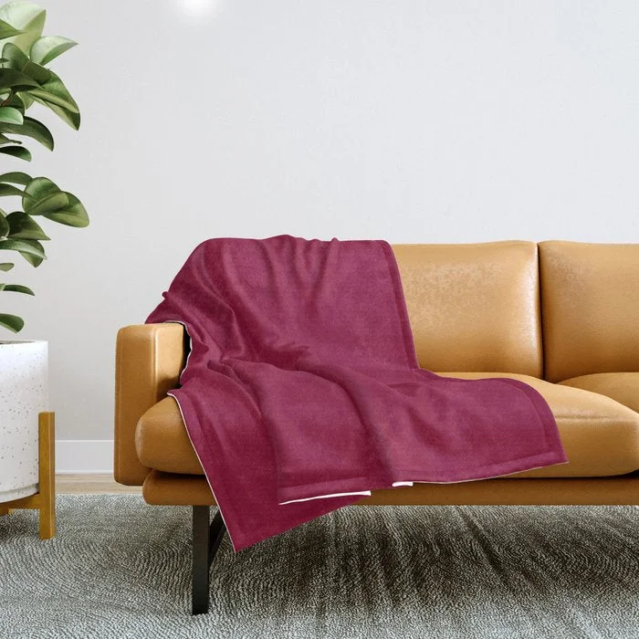Super Price Drop Colors of Autumn Chili Red - Deep Rich Pink Solid Color / Accent Shade / Hue / All One Colour Throw Blanket Super Price Drop Colors of Autumn Chili Red - Deep Rich Pink Solid Color / Accent Shade / Hue / All One Colour Throw Blanket