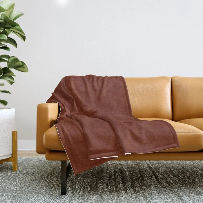 Weekend Bonanza Colors of Autumn Deep Rust Brown Single Solid Color - Accent Shade / Hue / All One Colour Throw Blanket Weekend Bonanza Colors of Autumn Deep Rust Brown Single Solid Color - Accent Shade / Hue / All One Colour Throw Blanket