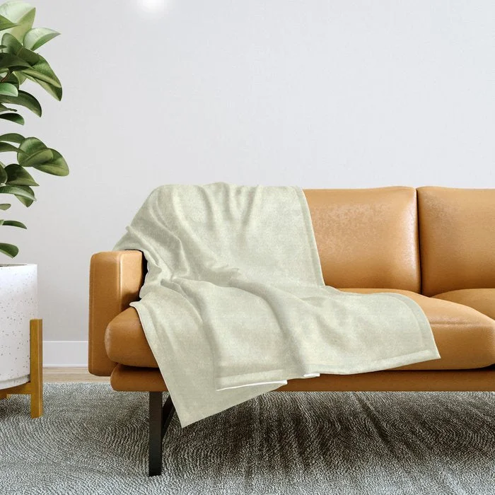 Weekend Shopping Rush Colors of Autumn Ivory Solid Color Throw Blanket