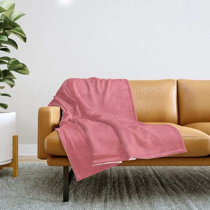 Weekend Buy More Save More Colors of Autumn Pink Coral Solid Color Throw Blanket