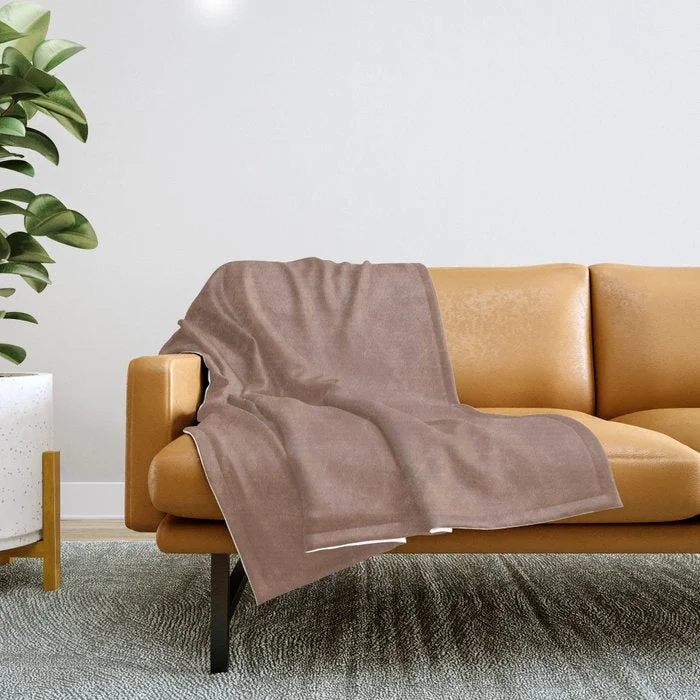 Weekend Steals and Deals Colors of Autumn Tawny Brown Solid Color Throw Blanket