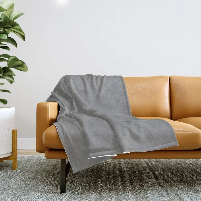 Weekend Top Offers Cool Charcoal Gray - Grey Solid Color Pairs PPG Dover Gray PPG1001-5 Throw Blanket
