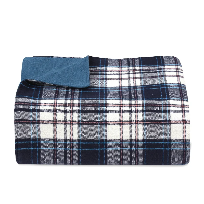 Hurry, Don’t Miss Out Navy/Off-White Check Throw Blanket