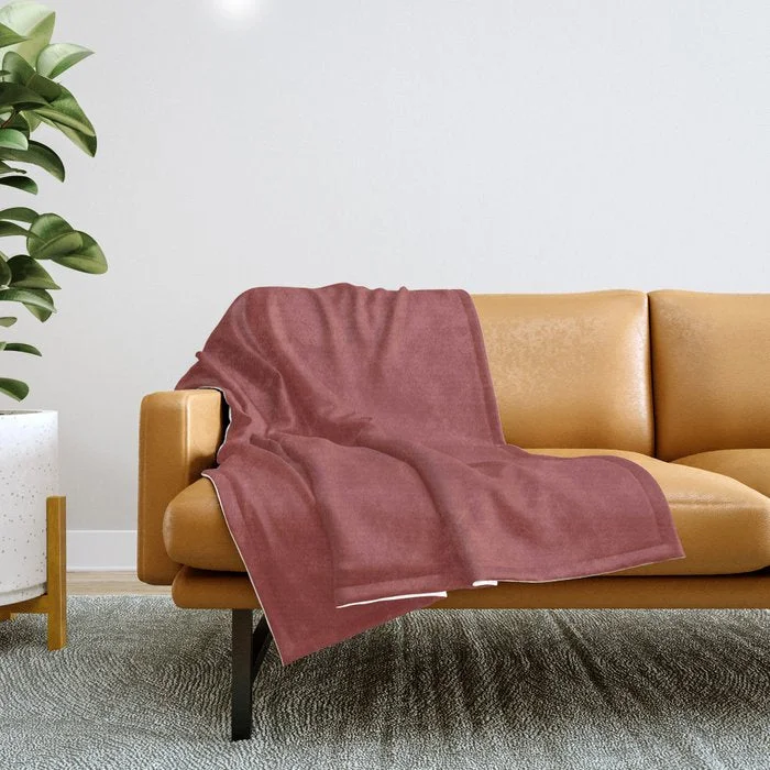 Weekend Price Slash Event Coral Dark Red Solid Color Pairs PPG Burning Bush PPG1057-7 - All One Single Shade Hue Colour Throw Blanket Weekend Price Slash Event Coral Dark Red Solid Color Pairs PPG Burning Bush PPG1057-7 - All One Single Shade Hue Colour Throw Blanket