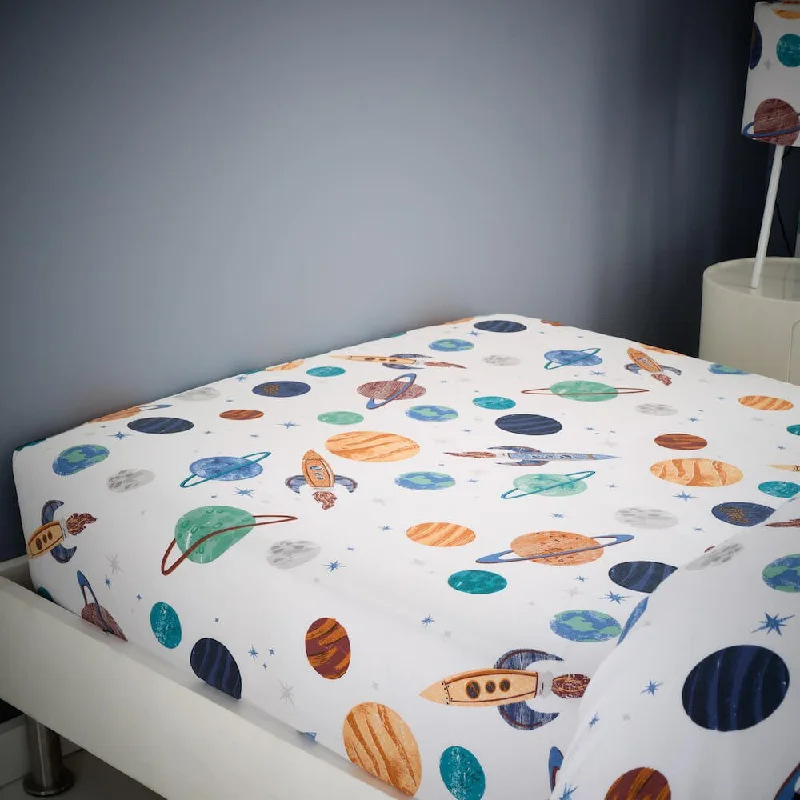 Weekend Shopping Rush Cosmic Fitted Sheet