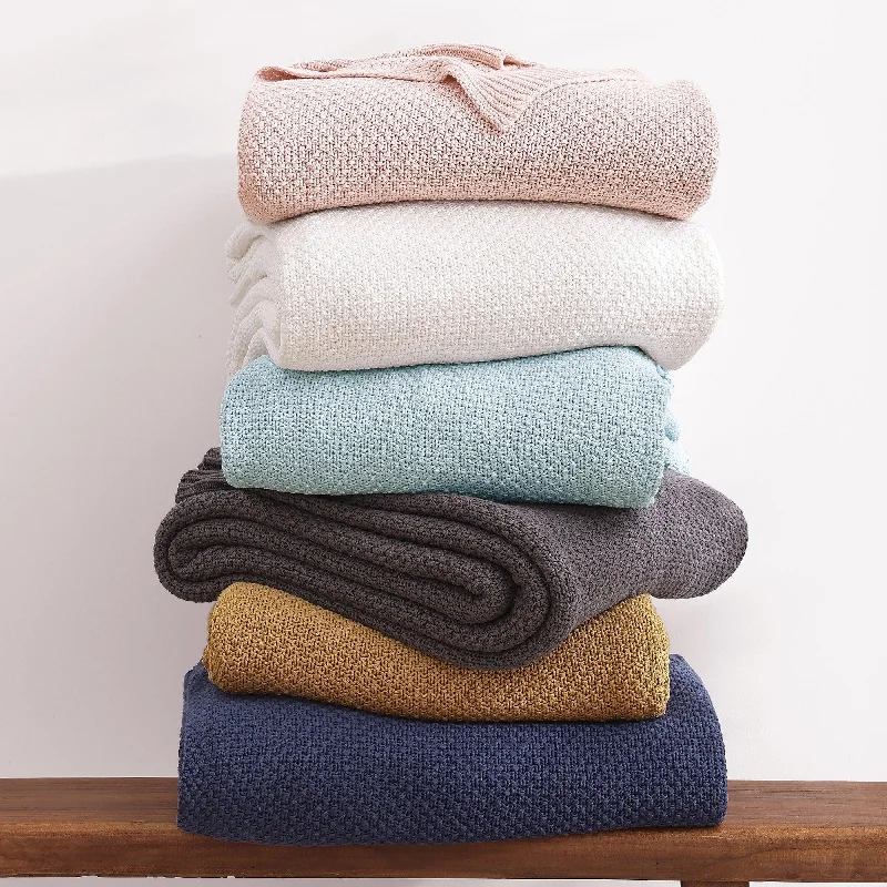 One-Day Sale Cotton Knit Blanket - 6 Colors
