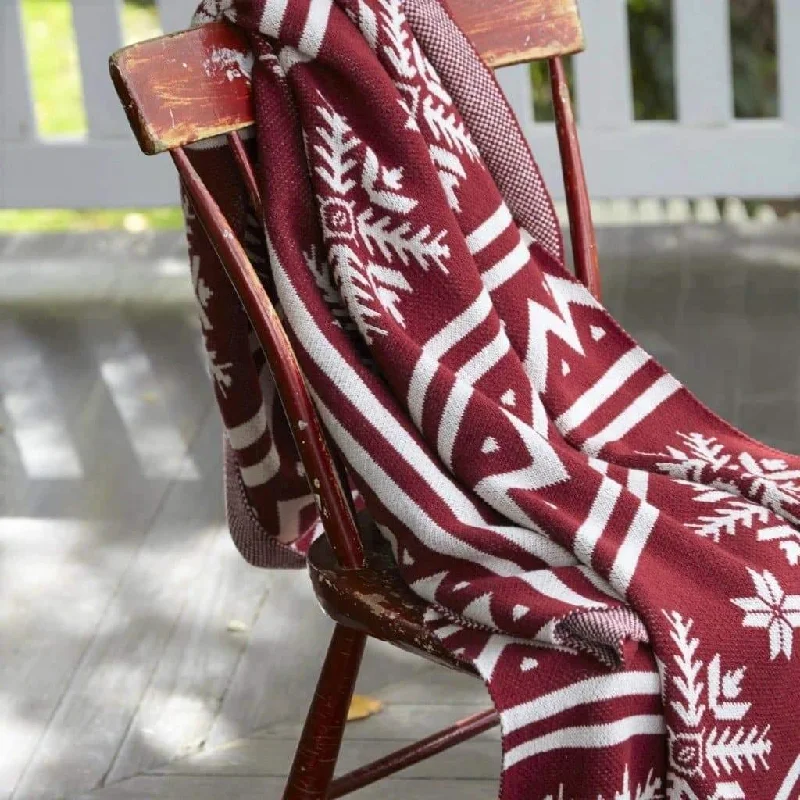 Price Slash Event Eco West Red Woven Throw
