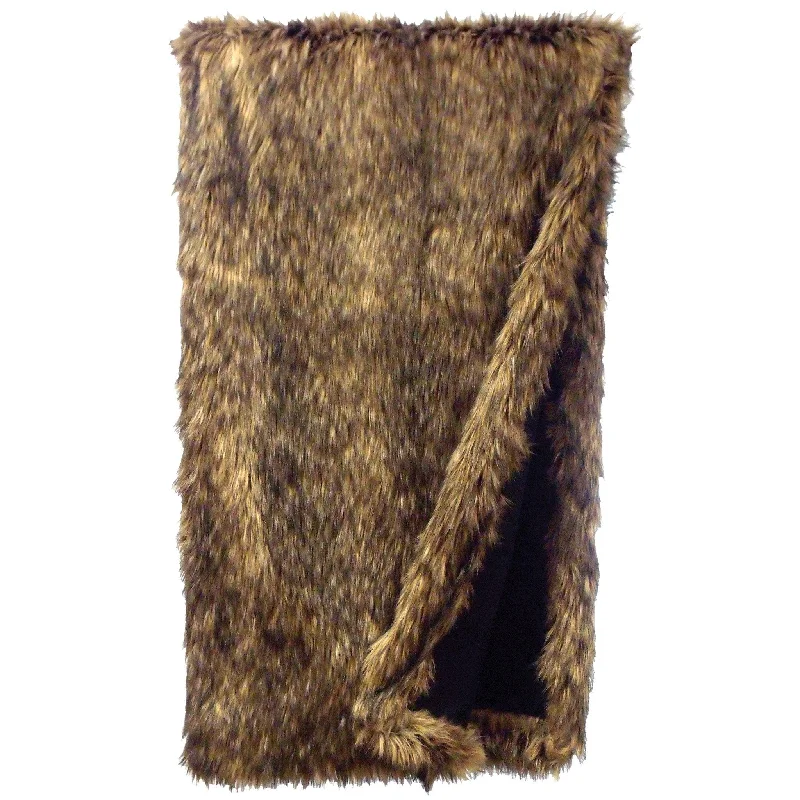 Flash Sale Faux Coyote Pelt Throw Blanket