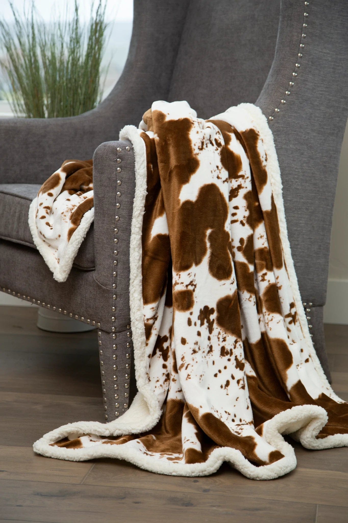 Weekend Massive Discounts Faux Hair on Hide Sherpa Throw Blanket