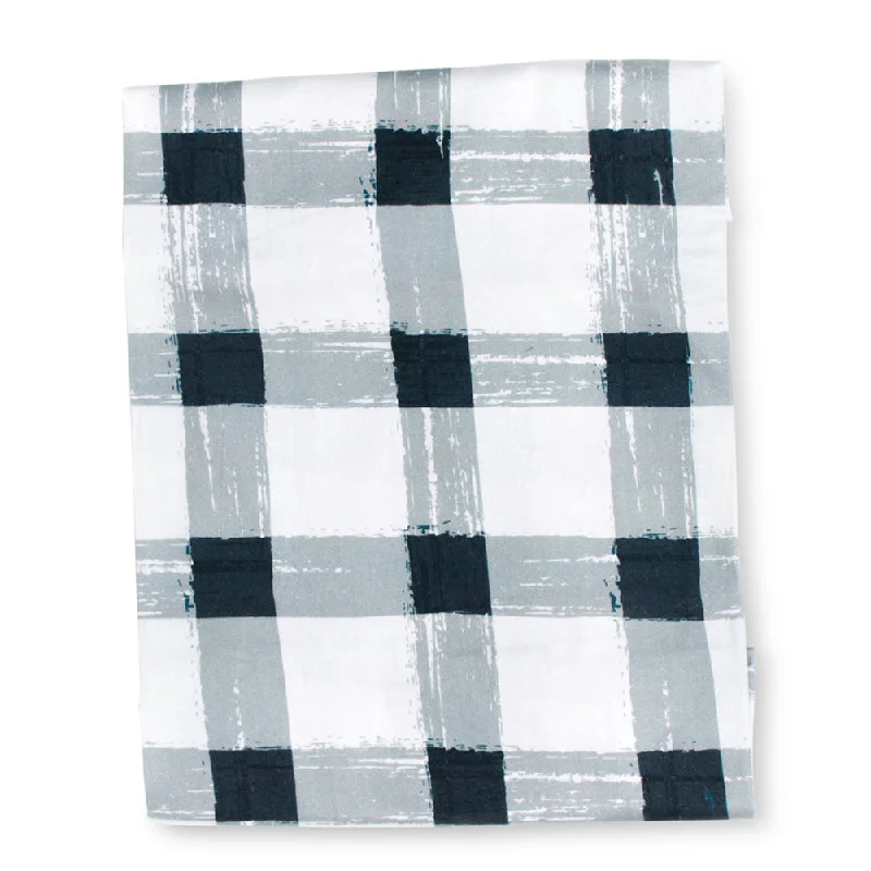 Only for You Grey Gingham Fitted Sheet