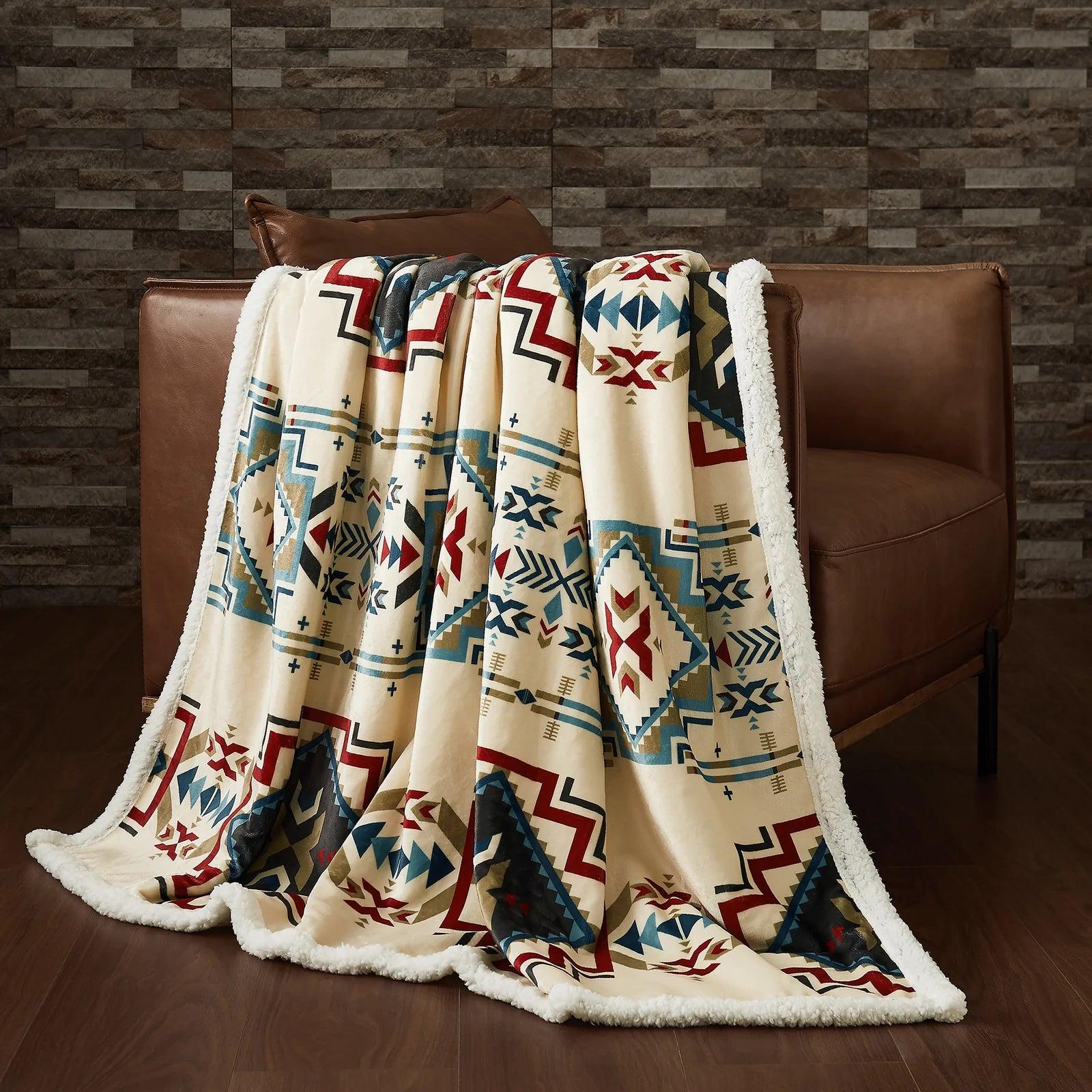 Weekend Sale Marathon Happy Canyon Southwest Sherpa Throw