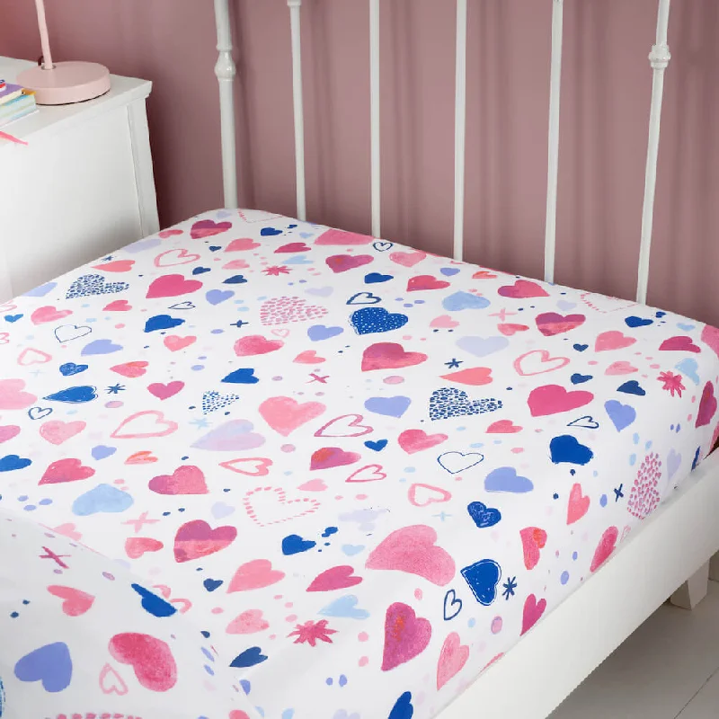 Weekend Price Drops Hearts Fitted Sheet