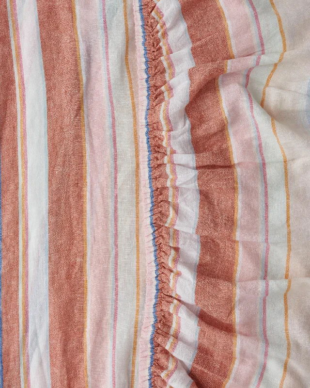 Weekend Only Sale Kip & Co Jaipur Stripe Linen Fitted Sheet