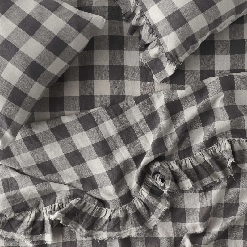 Weekend Hot Offers SHIPS LATE NOVEMBER - Licorice Gingham Fitted Sheet