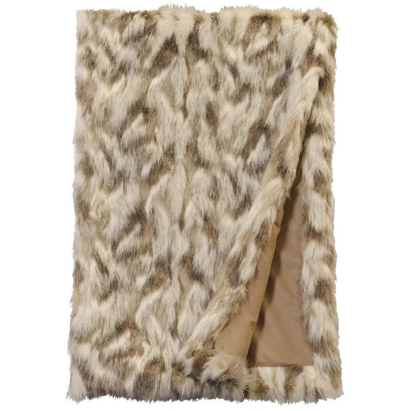 Unbeatable Bargains Luxury Faux Tibetan Fox Fur Throw Blanket