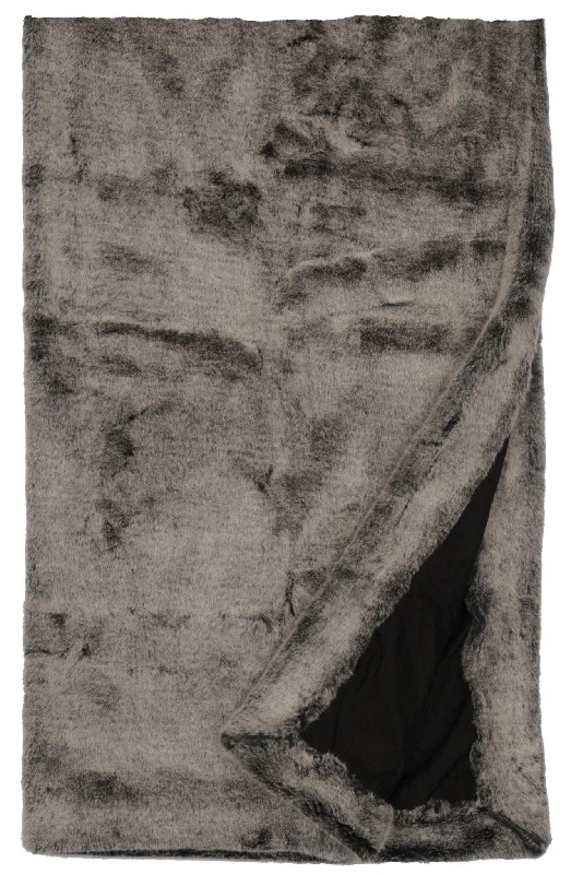 Unmissable Deals Luxury Silver Grey Faux Fur Throw Blanket