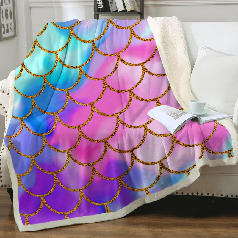 Weekend Deals You’ve Been Waiting For Mermaid Passion Soft Sherpa Blanket