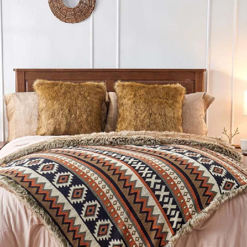 Weekend Offers You Love Mohave Faux Fur Knitted Blankets - 2 Sizes