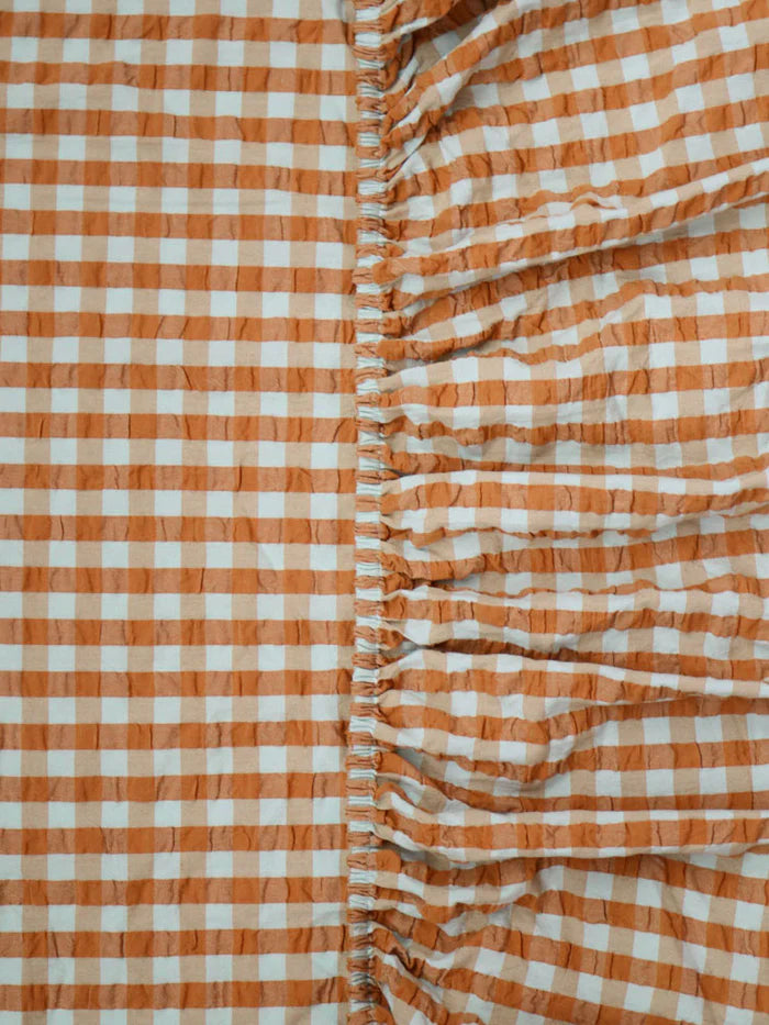 Weekend Deals Galore Mosey Me Honey Blue Seersucker Fitted Sheet