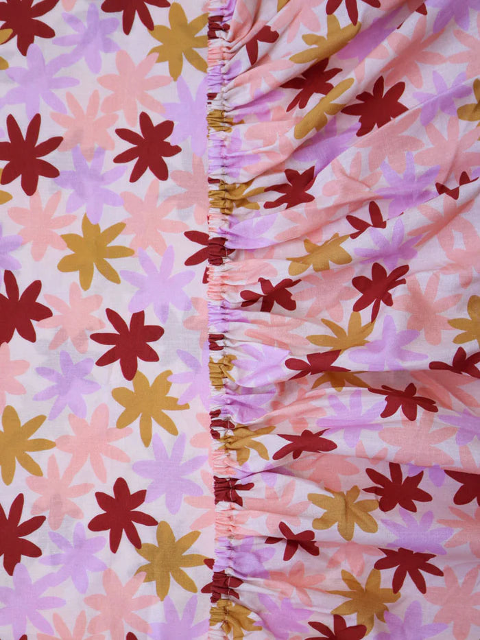 The Big Clearance Mosey Me Peach Floral Fitted Sheet