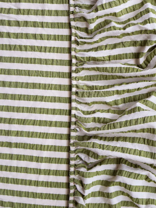 Limited-Time Flash Deal Mosey Me Seersucker Stripe Fitted Sheet