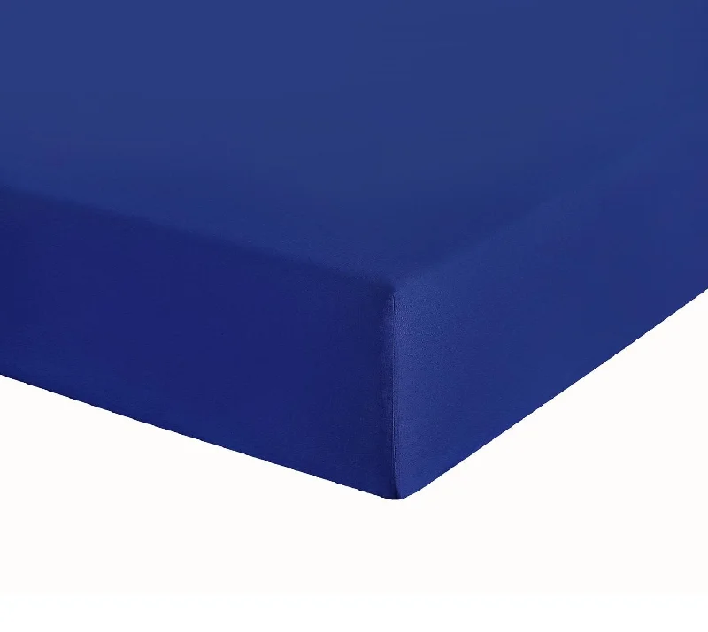 Weekend Offers You Love Navy Blue King Size Fitted Sheet 10" Deep Fully Elasticated