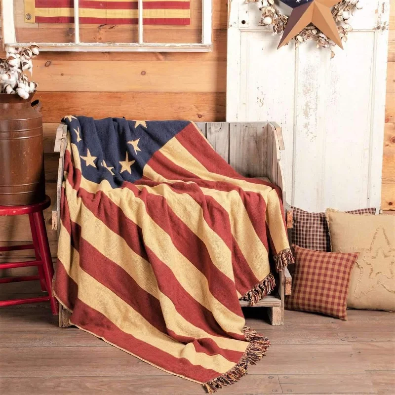 Weekend Exclusive Offers Old Glory Throw Woven Blanket