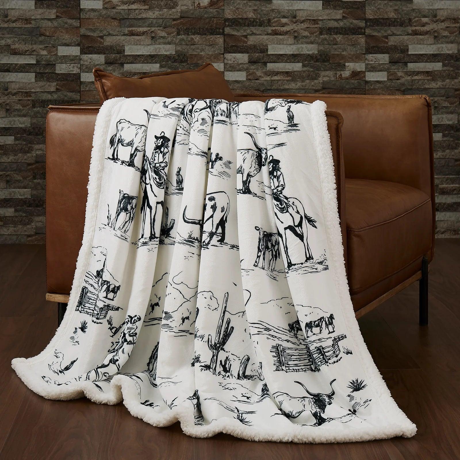 Weekend Hot Bargains Paseo Ranch Sherpa Throw