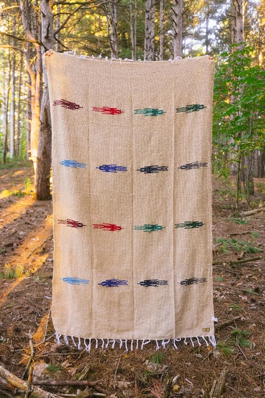 Weekend Shopping Extravaganza Sand and Stone Thunderbird Blanket