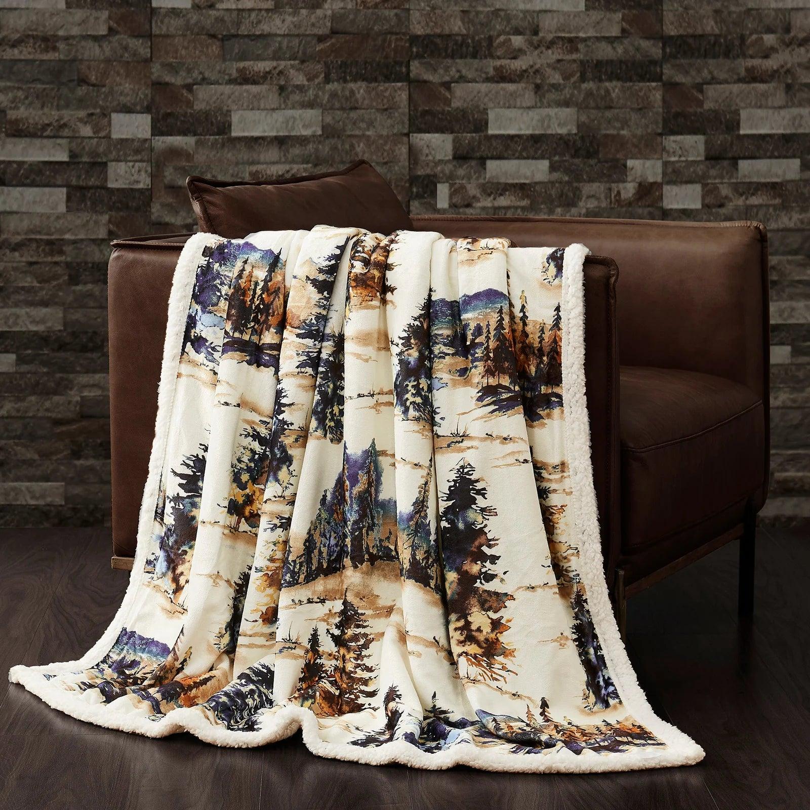 Weekend Price Slash Sierra Mist Sherpa Throw