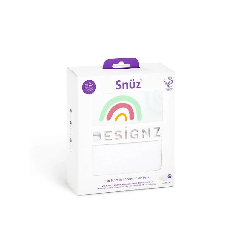 Best Price Ever Snuz Cot & Cot Bed Fitted Sheets - Colour Rainbow - 2 Pack