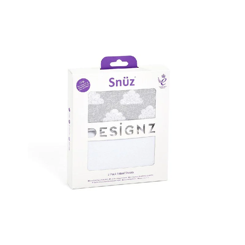 Weekend Sale Marathon Snuz Crib Fitted Sheets - Cloud Nine - 2 Pack