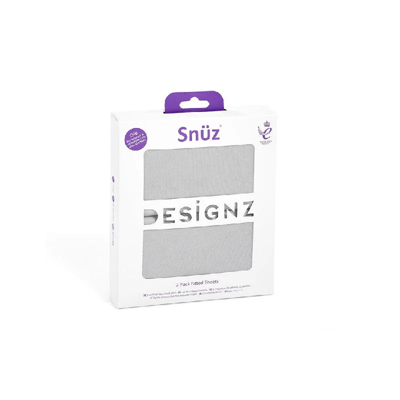 Weekend Price Slash Day Snuz Crib Fitted Sheets - Grey - 2 Pack