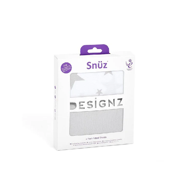 Weekend Bargain Shopping Snuz Crib Fitted Sheets - Stars - 2 Pack