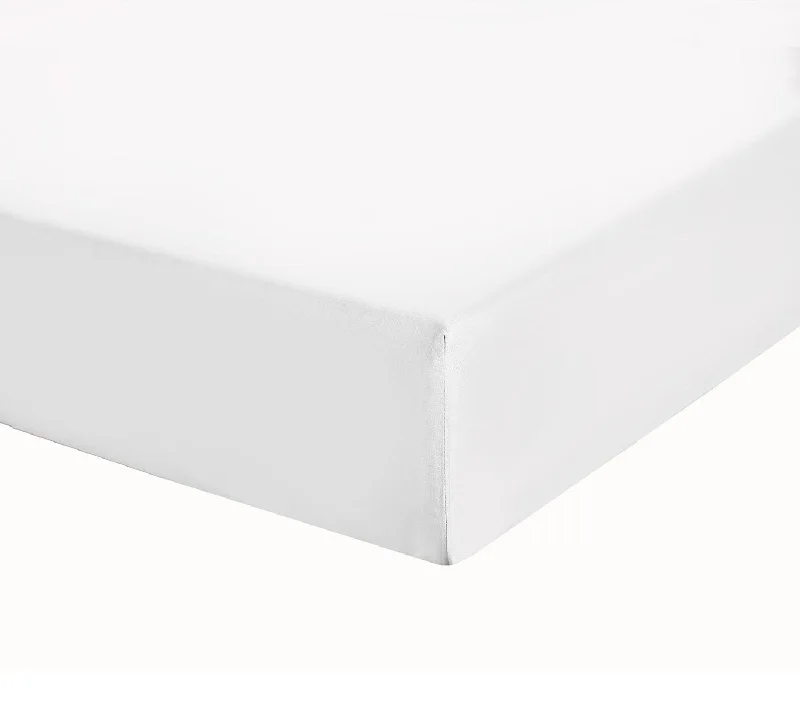 Weekend Promo Offers Super King 18" Extra Deep Fitted Sheet White 100% Cotton 200Tc