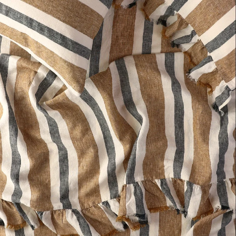 Weekend Shopping Spree Taupe Stripe Fitted Sheet