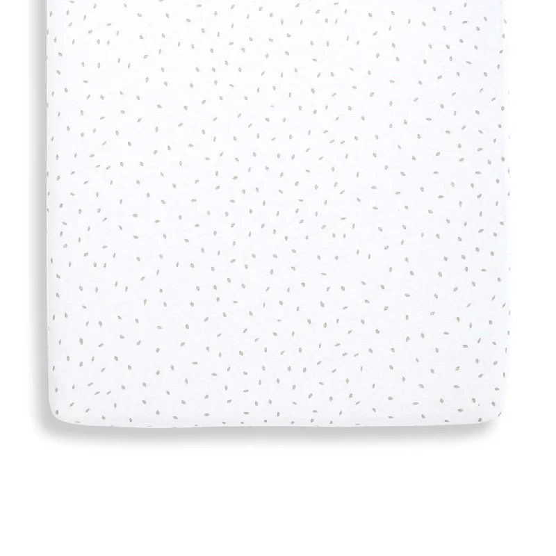 Hot Deals The Little Green Sheep Organic Crib Fitted Sheet - White Rice