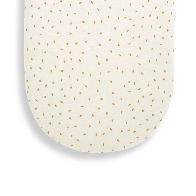 Limited Quantity The Little Green Sheep Organic Moses Basket Fitted Sheet - Linen Rice