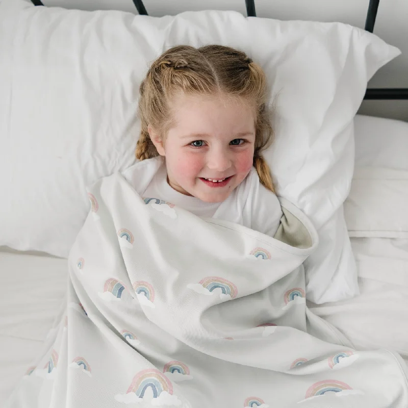 Weekend Deals Galore Toddler Blanket, 4 Season® Merino Wool & Organic Cotton Blanket, 52.5" x 40", Rainbow Weekend Deals Galore Toddler Blanket, 4 Season® Merino Wool & Organic Cotton Blanket, 52.5" x 40", Rainbow