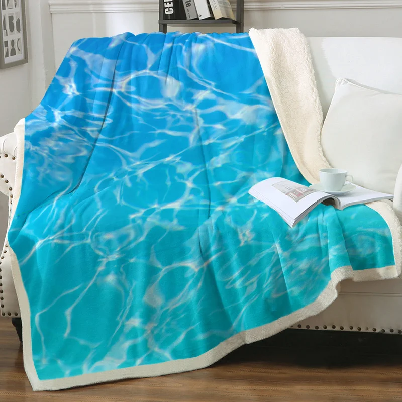 Weekend Hot Picks Turquoise Sea Soft Sherpa Blanket
