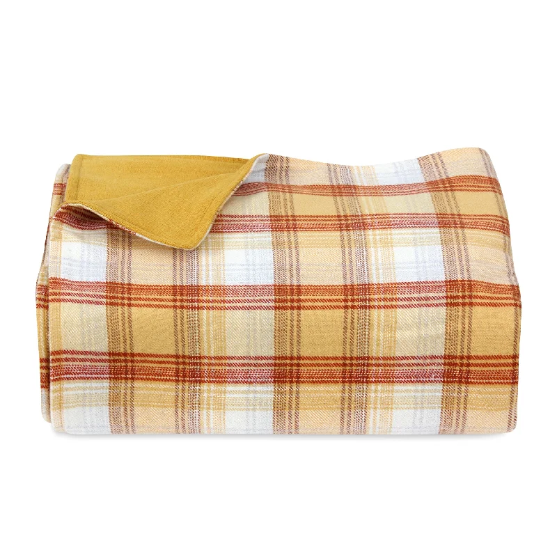 Super Savings Yellow Check Throw Blanket